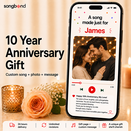 10 Year Anniversary Gift — A Decade Written Into a Song