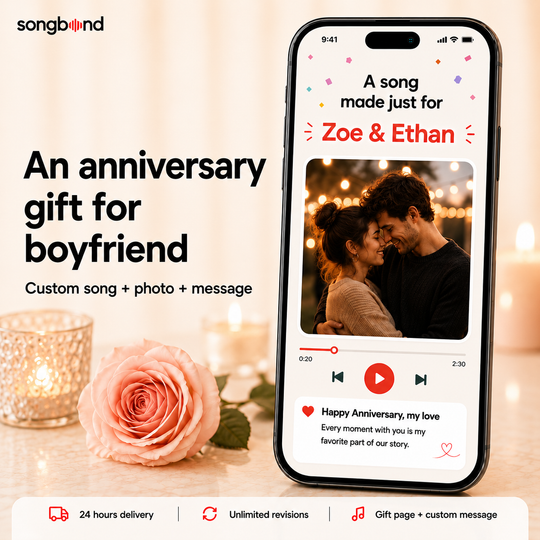 Anniversary Gift for Boyfriend — A Song About Your Story
