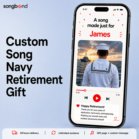 Custom Song Navy Retirement Gift