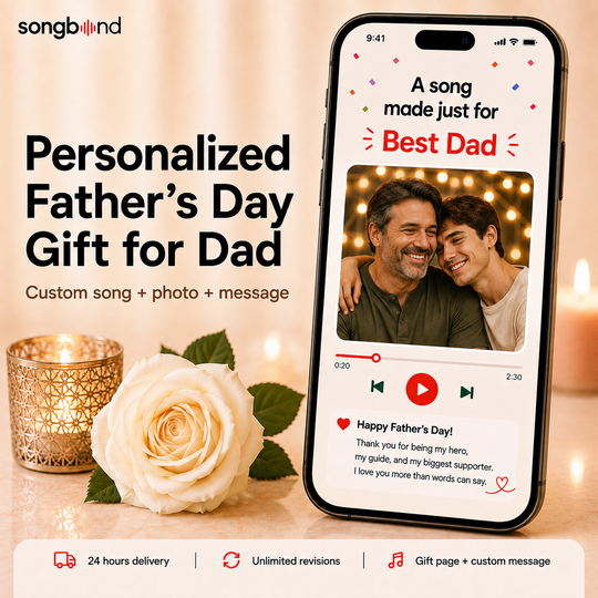Personalized Father's Day Gift for Dad — Custom Song Keepsake