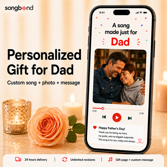 Personalized Gift for Dad — Custom Song Keepsake