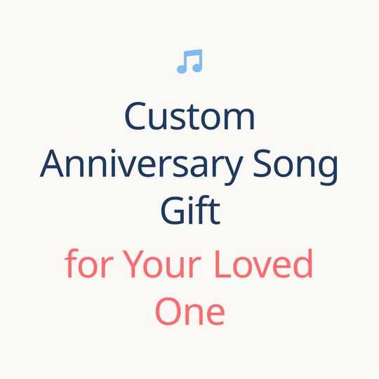 Printed lyrics card with QR for a custom Anniversary song gift for Anyone from Anyone – Songbond