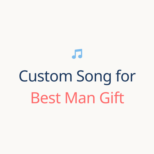 Printed lyrics card with QR for a custom Best Man song gift for Best Man from Anyone – Songbond