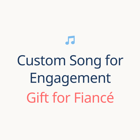 Printed lyrics card with QR for a custom Engagement song gift for Fiancé from Anyone – Songbond