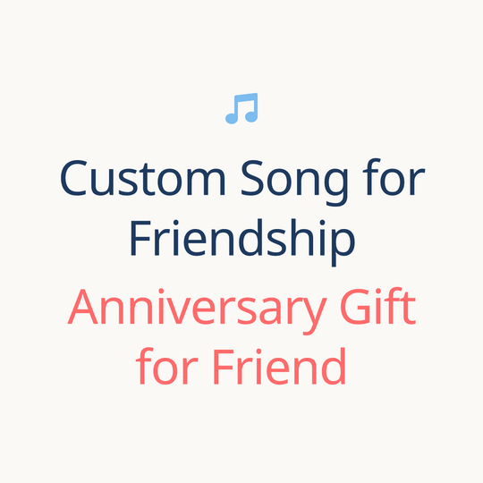 Printed lyrics card with QR for a custom Friendship Anniversary song gift for Friend from Anyone – Songbond
