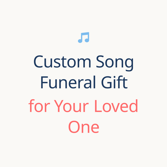 Printed lyrics card with QR for a custom Funeral song gift for Anyone from Anyone – Songbond
