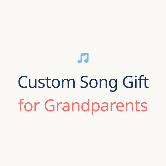 Printed lyrics card with QR for a custom No Specific Occasion song gift for Grandparents from Anyone – Songbond