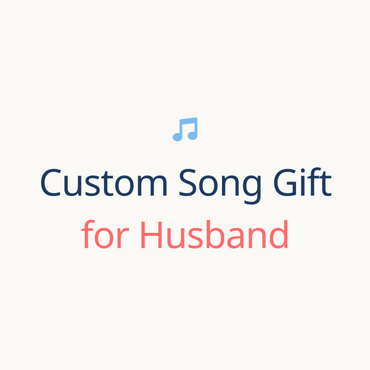 Printed lyrics card with QR for a custom Any Occasion song gift for Husband from Anyone – Songbond