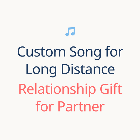 Printed lyrics card with QR for a custom Long Distance Relationship song gift for Partner from Anyone – Songbond