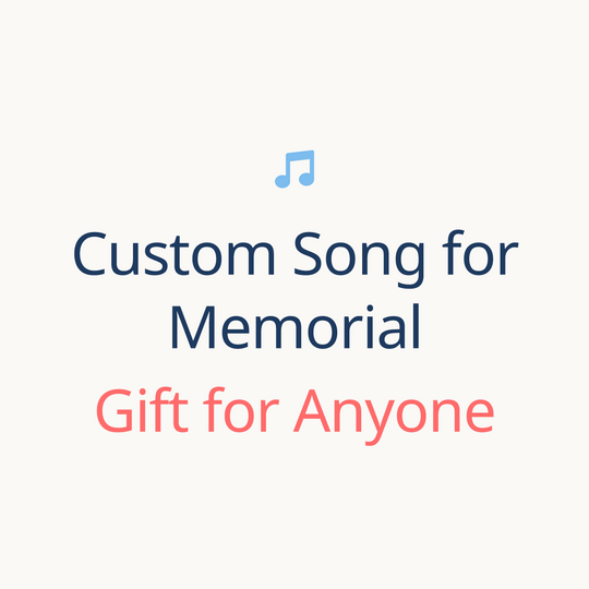 Printed lyrics card with QR for a custom Memorial song gift for Anyone from Anyone – Songbond