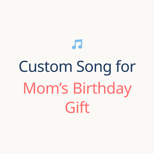 Printed lyrics card with QR for a custom Mom’s Birthday song gift for Mom from Anyone – Songbond