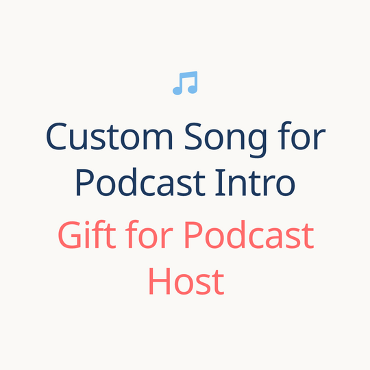 Printed lyrics card with QR for a custom Podcast Intro song gift for Podcast Host from Anyone – Songbond