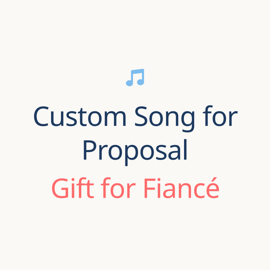 Printed lyrics card with QR for a custom Proposal song gift for Fiancé from Anyone – Songbond