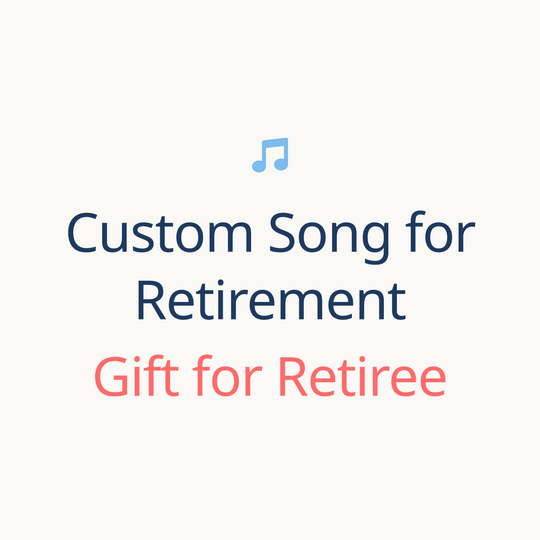 Printed lyrics card with QR for a custom Retirement song gift for Retiree from Anyone – Songbond