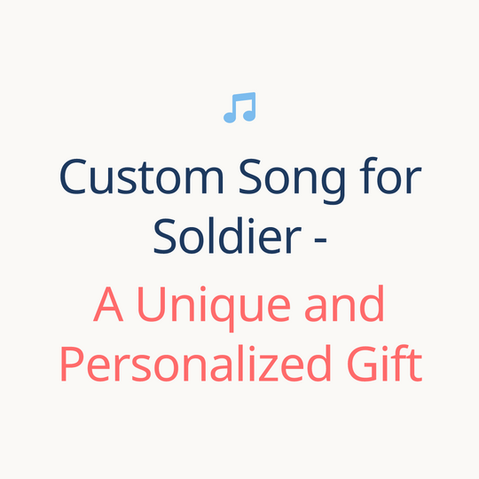 Printed lyrics card with QR for a custom Custom Song song gift for Soldier from Anyone – Songbond