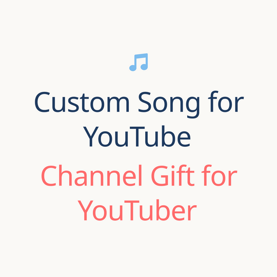 Printed lyrics card with QR for a custom YouTube Channel song gift for YouTuber from Anyone – Songbond