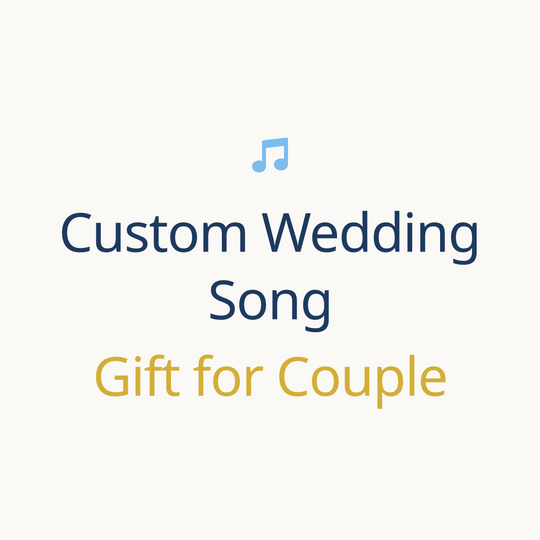 Printed lyrics card with QR for a custom Wedding song gift for Couple from Anyone – Songbond