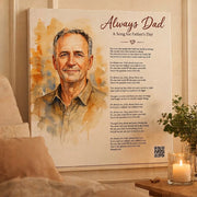 Father's Day gift for Dad — custom song canvas wall art — Songbond