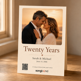 20th Anniversary Gift for Him custom song lyrics card keepsake
