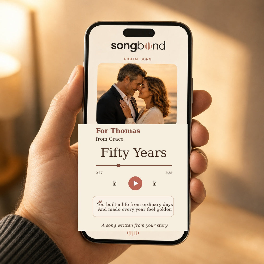 50th Anniversary Gift for Him custom digital song preview