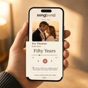 50th Anniversary Gift for Him custom digital song preview