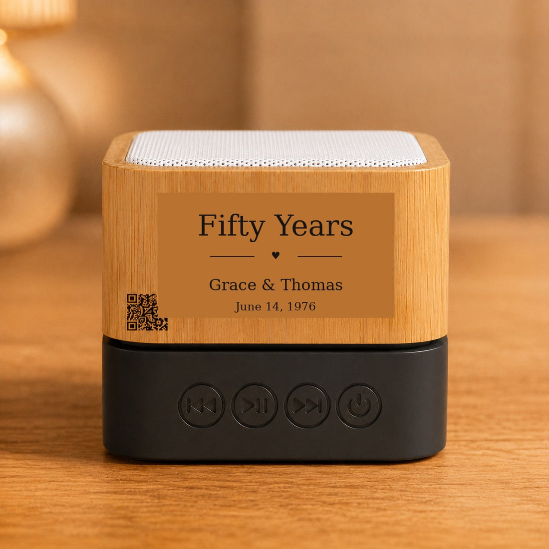 50th Anniversary Gift for Him custom song soundbox keepsake