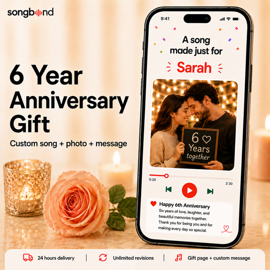 6 Year Anniversary Gift — A Song Forged From Your Story