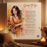 Thank You gift — custom song canvas wall art — Songbond