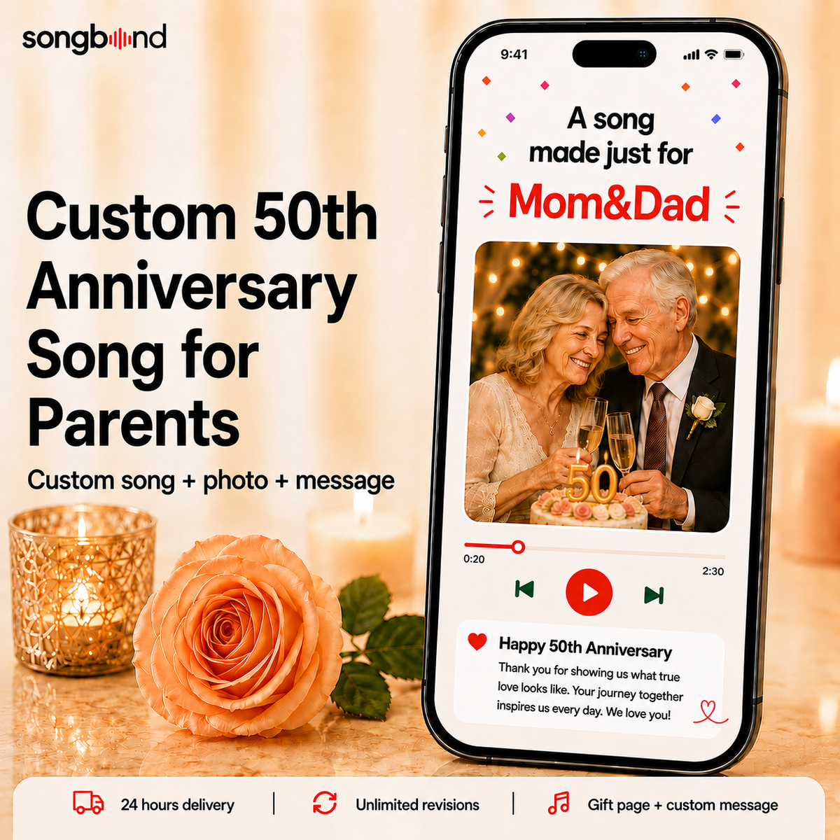 Custom 50th Anniversary Song for Parents
