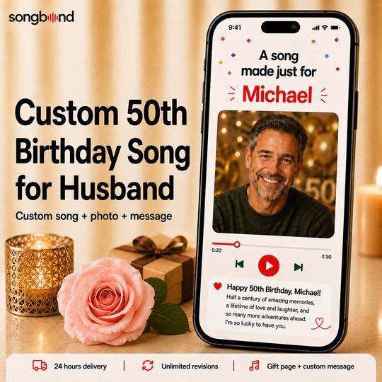 Custom 50th Birthday Song for Husband