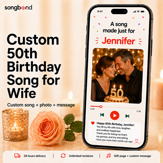 Custom 50th Birthday Song for Wife