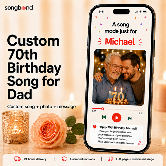 Custom 70th Birthday Song for Dad