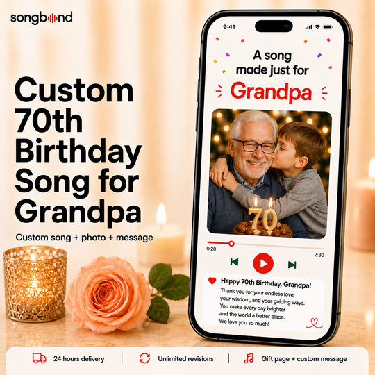 Custom 70th Birthday Song for Grandpa