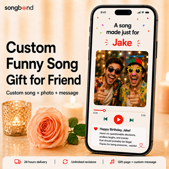 Custom Funny Song Gift for Friend