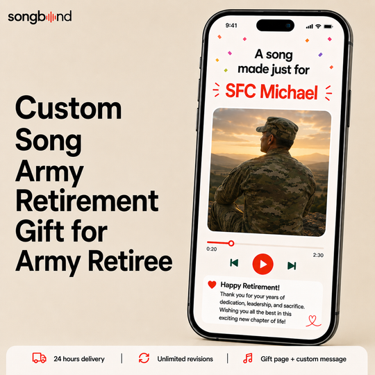 Custom Song Army Retirement Gift for Army Retiree