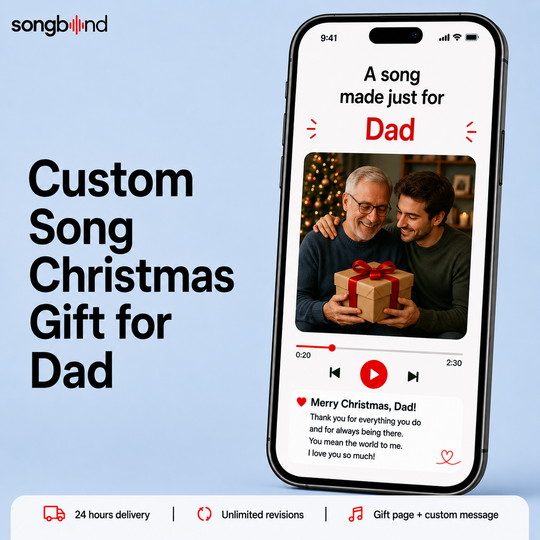 Custom Song Christmas Gift for Dad