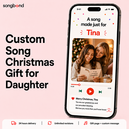 Custom Song Christmas Gift for Daughter