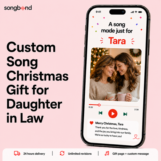 Custom Song Christmas Gift for Daughter in Law