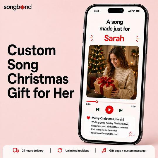 Custom Song Christmas Gift for Her