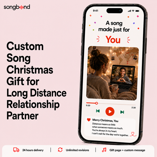 Custom Song Christmas Gift for Long Distance Relationship Partner