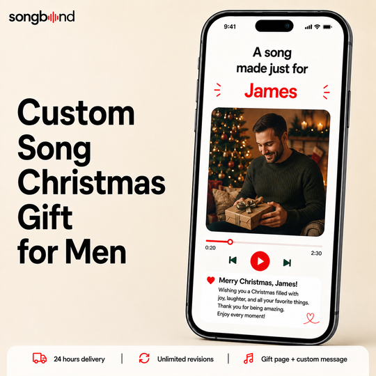 Custom Song Christmas Gift for Men