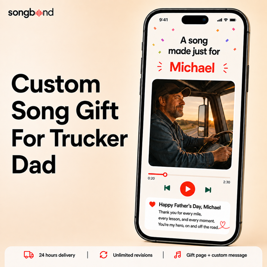 Custom Song Gift For Trucker Dad