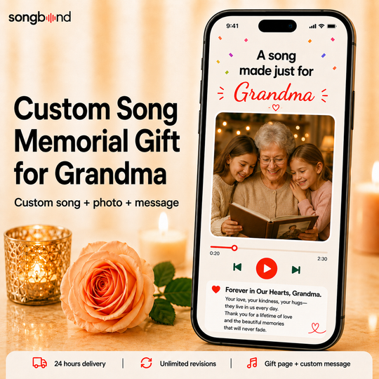Custom Song Memorial Gift for Grandma