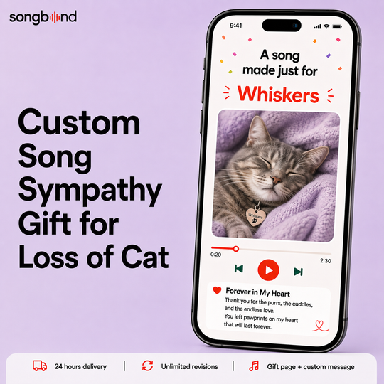 Custom Song Sympathy Gift for Loss of Cat