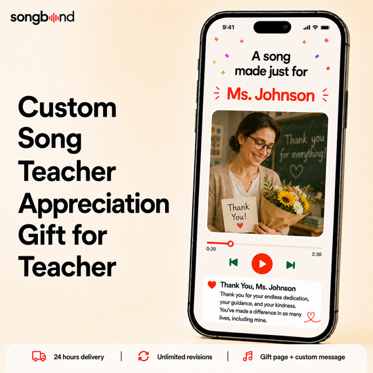Custom Song Teacher Appreciation Gift for Teacher