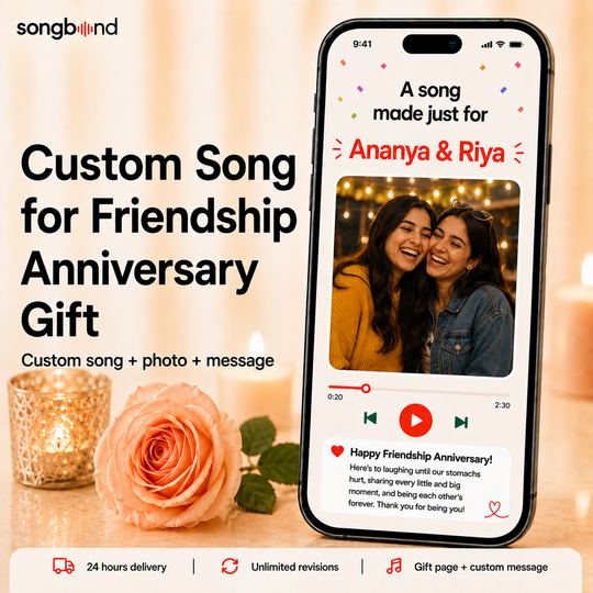 Custom Song for Friendship Anniversary Gift for Friend