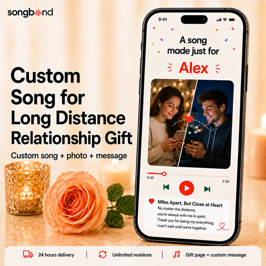 Custom Song for Long Distance Relationship Gift for Partner