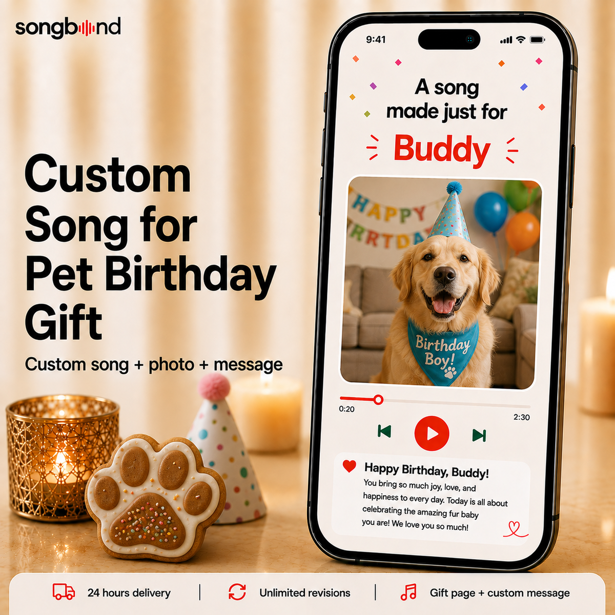 Custom Song for Pet Birthday Gift