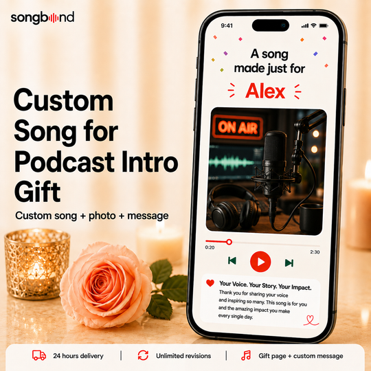 Custom Song for Podcast Intro Gift for Podcast Host