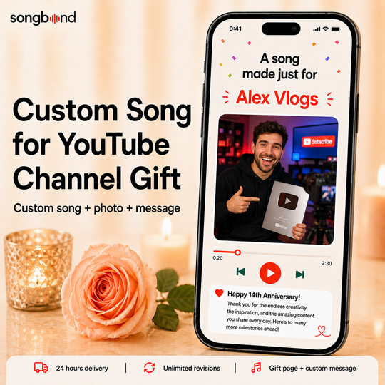 Custom Song for YouTube Channel Gift for YouTuber